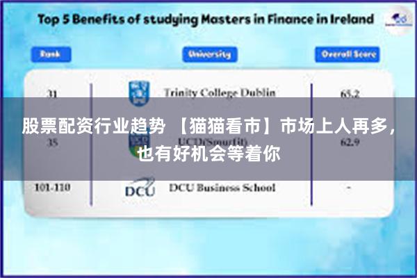 股票配资行业趋势 【猫猫看市】市场上人再多，也有好机会等着你