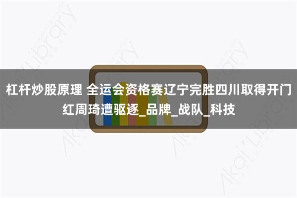 杠杆炒股原理 全运会资格赛辽宁完胜四川取得开门红周琦遭驱逐_品牌_战队_科技